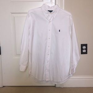 White polo button down